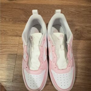 Nike Kids Pink and White Sneakers